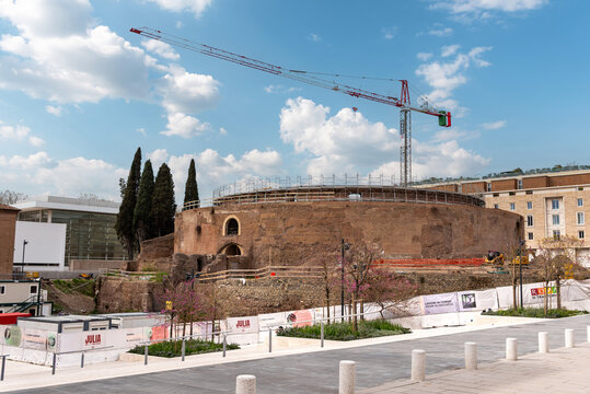 Mausoleum Of Augustus Renovation In Rome, Italy