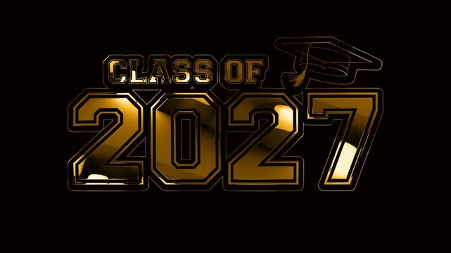 golden label class of 2027 on the green screen background