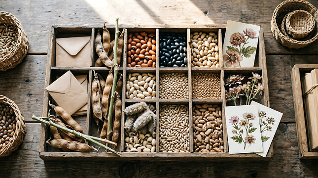 Vintage Still Life with Tea and Spices on a Rustic Wooden Table, Cozy Winter Atmosphere with Natural Wood Texture and Warm Traditional Home Decor