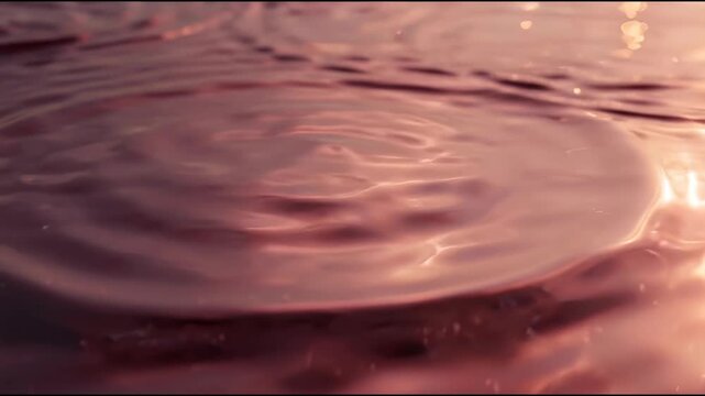 Digital payment liquid chrome, reflective fluid forming tiny rounded ripples on a smooth plane, rose gold and deep burgundy palette, liquid metal mate