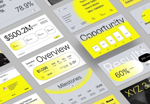 Minimalist Yellow Pitch Deck Presentation