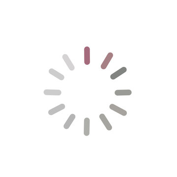 Circular loading spinner icon for web progress indicator