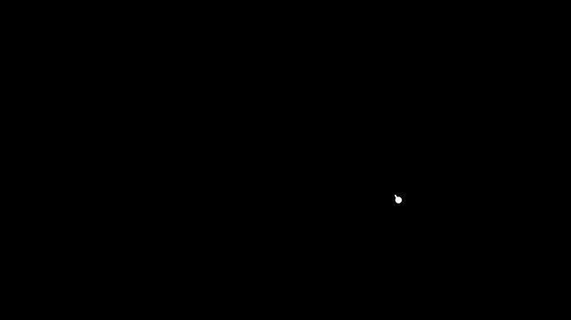 A clean white digital callout pointer line with a circular dot animating on a black screen, perfect for highlighting specific objects in futuristic HUDs and modern infographic video designs.