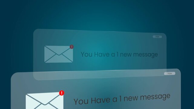 New message notification on Smart Phone Screen