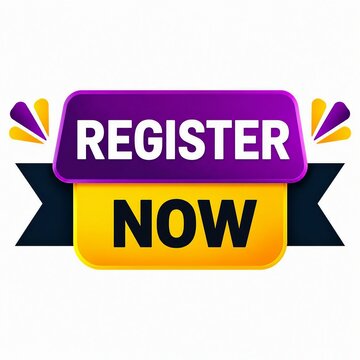 Register now vibrant call to action button with bold design and fire effects