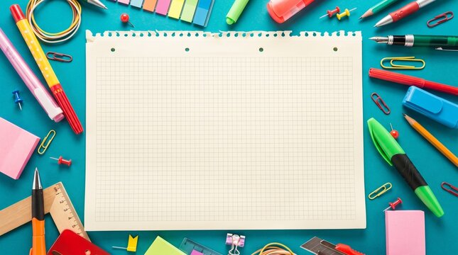 School Office Supplies for Education, Study and Classroom Organization