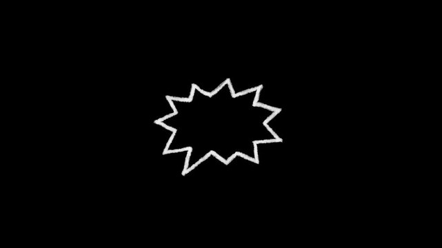 A jagged white outline burst bubbles graphics popping up on a dark background, heavily inspired by comic book art styles to emphasize sudden exclamations, loud noises, and surprising events.