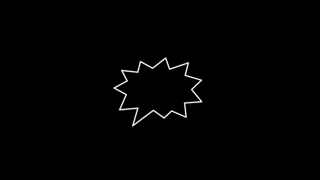 A jagged white outline exclamation burst bubbles popping up dramatically on a dark background, inspired by vintage comic books to highlight sudden shocks, loud noises, and surprising events.