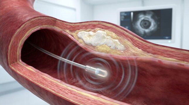 IVUS Imaging of Calcified Coronary Artery Plaque