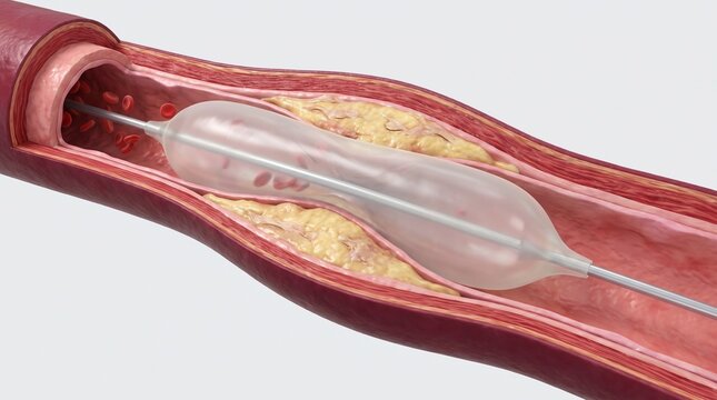 Balloon Angioplasty Treating Coronary Artery Stenosis