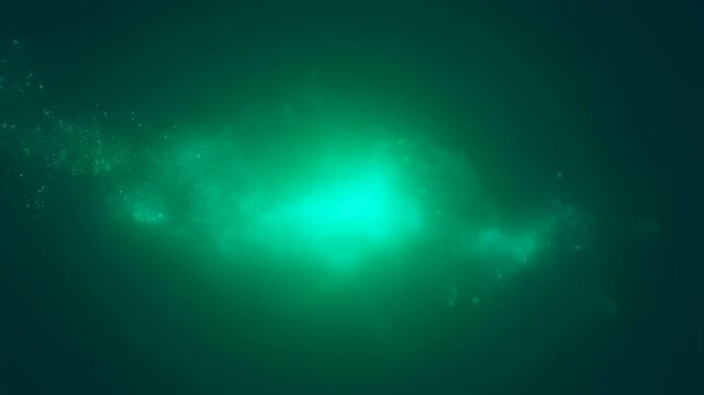 Definition of Conflict Glowing Green Cosmic Energy Forces Colliding in Deep Space Representing Visual Definition of Conflict And Power