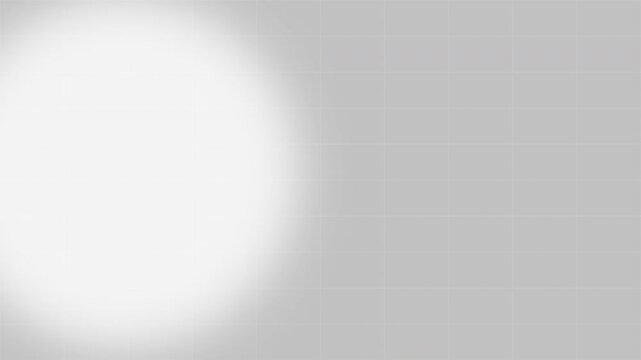 White light spot moving horizontally across a minimal gray background with a subtle grid pattern. Abstract background for presentations, motion graphics, and clean design concepts