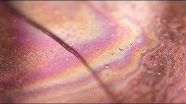 Rose gold oxide film, Luxury accessories background showing ultra-thin blush metallic oxidation across a smooth abstract surface, warm rose illuminati