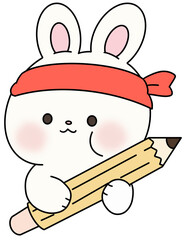 연필 든 토끼 © 밀갸루