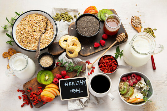 Healthy breakfast concept.