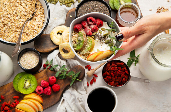 Healthy breakfast concept.