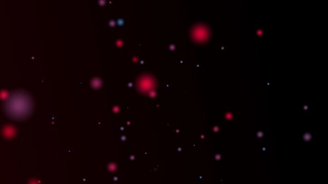 Bokeh lights animation displays soft glowing spheres on dark space. Mysterious cosmic atmospheric layers define bokeh lights animation. Abstract depth shapes lights.