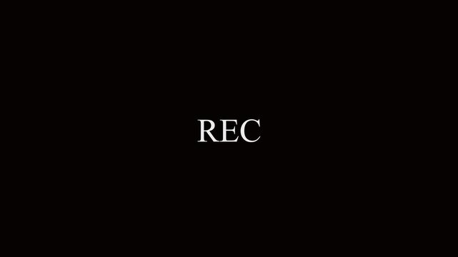 Camera recording screen overlay with DSLR viewfinder frame, digital video recorder display with timer, ISO settings, REC indicator, timestamp and camera HUD interface on black background,4k..