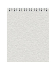 Blank spiral notebook page with textured white paper © Monad Nomad