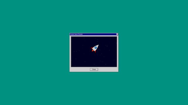 Retro pixel art rocket animation video