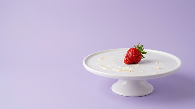 空のケーキスタンドに残った一粒のいちご
