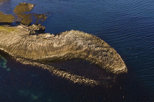 Coastal landscape with basalt formations, K&aacute;lfshamarsv&iacute;k, Skagi Peninsula, Iceland