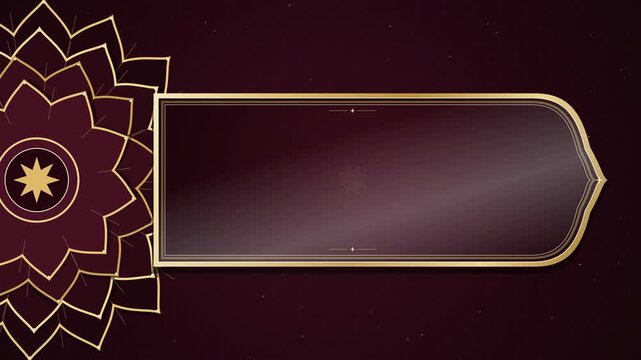 Decorative ornamental frame with mandala and empty space for text.
