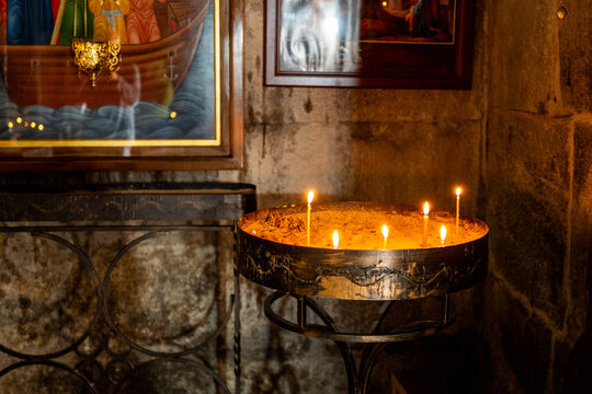 Inside orthodox church, Georgia