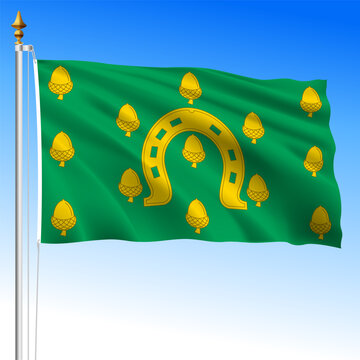 Rutland county waving flag, England, United Kingdom, vector illustration