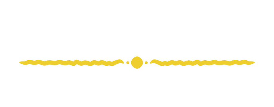 Elegant Yellow Decorative Divider Line with Central Dot for Page Ornaments