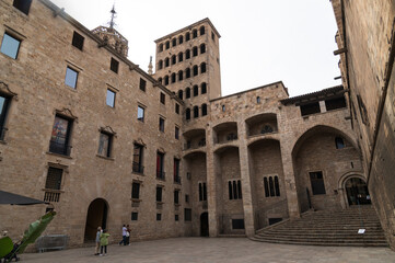 Barcelona, plaza del Rey en el barrio gótico, españa, europa. © time and light