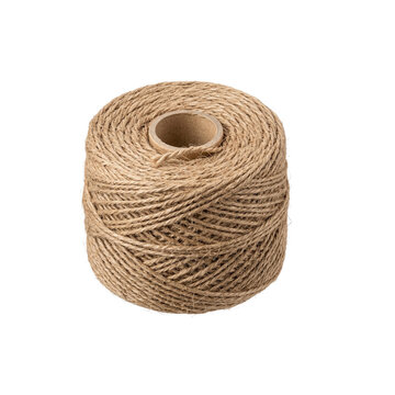 jute, twine, spool, rope, string, cord, natural fiber, rustic, craft, handmade, brown, coil, isolated, transparent, PNG, packaging, gardening, eco friendly