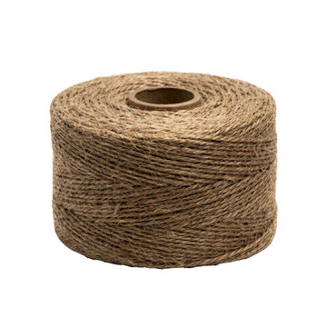 jute, twine, spool, rope, string, cord, natural fiber, rustic, craft, handmade, brown, coil, isolated, transparent, PNG, packaging, gardening, eco friendly