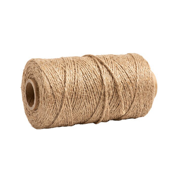 jute, twine, spool, rope, string, cord, natural fiber, rustic, craft, handmade, brown, coil, isolated, transparent, PNG, packaging, gardening, eco friendly