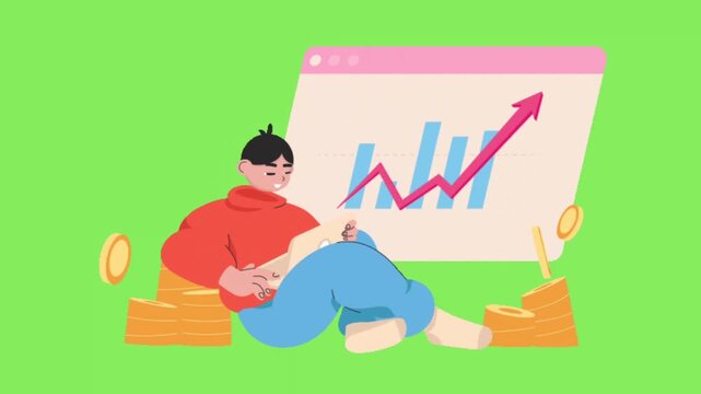 business man with graph