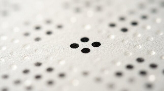 Braille Dots Texture - Close-up Macro Detail of Tactile Reading Surface