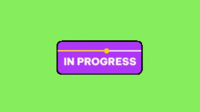 vector web button with in progress animation 