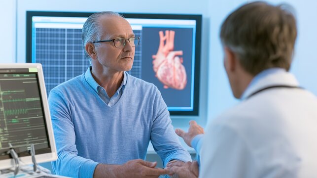 Heart Palpitations and Cardiac Rhythm Disorders: Medical Illustration of Irregular Heartbeat Symptoms, Cardiovascular Health Assessment, Diagnosis, Monitoring and Treatment Concepts