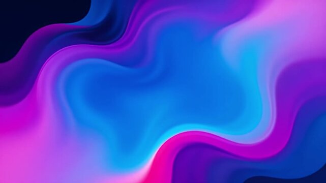 Vibrant colorful abstract liquid waves motion video featuring smooth glowing gradients in endless looping footage
