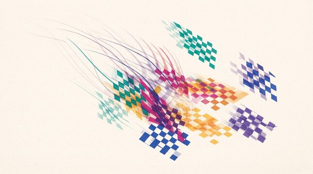 Geometric Afterimage Abstract Background
