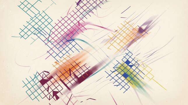Geometric Afterimage Abstract Background
