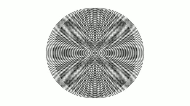 Mesmerizing Black and White Radial Circle Optical Illusion Art