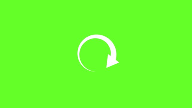 Circle arrow refresh and reload icon animation with loading progress on transparent background with Alpha channel, 4K VIDEO