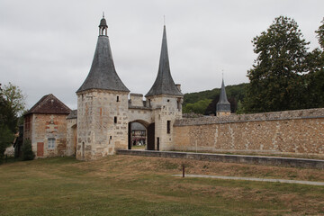 gate at the notre-dame abbey in bec-hellouin in normandy france  © frdric