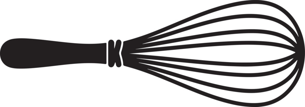 Kitchen Whisk Vector Silhouette Icon