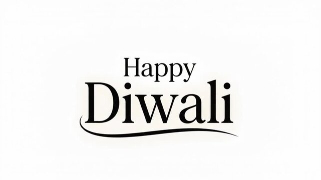 Elegant Happy Diwali typography design isolated on white background