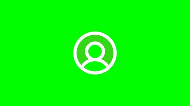 White user profile avatar icon centered on vibrant green background