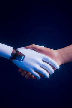 3D Robot and Human Handshake for Future Technology Partnership
