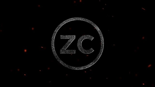 The letters ZC inside a circular border with a glowing particle effect background