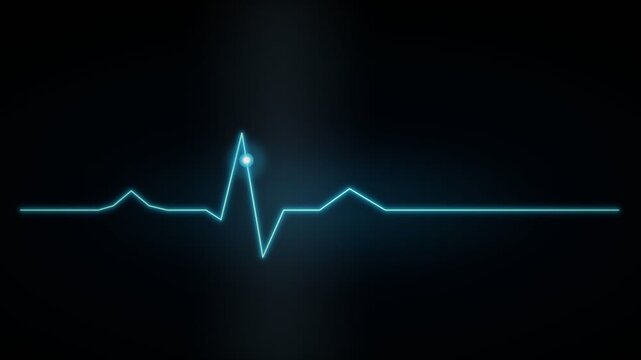 EKG heartbeat line monitoring vital signs, medical visualization for healthcare diagnostics and cardiac analysis